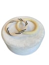 Knitted Handmade Bracelet, Set of 2 Cream & Black Helix 