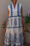 Linen Summer Sleeveless Midi Dress