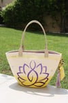 Lotus Power Handmade Tote Bag