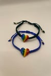 Lovely Rainbow Heart Adjustable Bracelet