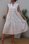 Mandarin Collar, Sleeveless Summer Dress