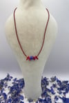 Maroon Single Strand Handmade Glass Necklace