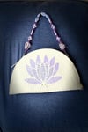 Mystic Metalic Lotus, Hand Painted Organic Bag