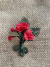 Needle Lace Unique Rose Bouquet Brooch
