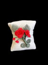 Needle Lace Unique Rose Bouquet Brooch