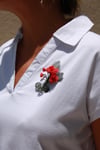 Needle Lace Unique Rose Bouquet Brooch