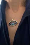 Night Eye Ceramic Amulet Necklace
