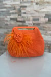 Otris Feathered Crochet Handbag