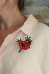 Poppy Flower Brooch Gift for Her
