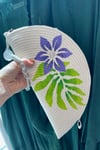 Purple Frangipani  Handpainted  Clutch