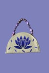 Purple Lotus Pattern, Hand-Painted Bag