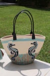 Seahorse Love Handmade Tote Bag