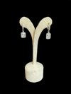 Silver and Zircon Droplet Earrings 