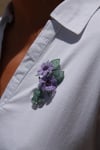 Spring Flower Bouquet Needle Lace Brooch