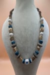 Thankful Necklace Handmade Tulsi and Clay Bead