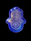 The Hand of Hamsa Tray, Handmade Epoxy, Purple