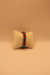 Turquoise and Orange Handmade Murano Bracelet