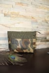 Unique Design Leather - Fabric  Makeup Bag
