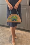 Wisdom in Blue Lotus Clutch Bag