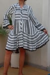 Women Casual Dress Geometric Design Black & White