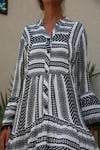 Women Casual Dress Geometric Design Black & White