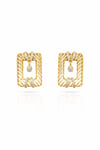 Zirkon Taşlı 14K Gold Kadın Küpe
