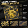 Kendin Tasarla 3D Kabartmalı Arma Peç Patch Yama Altın