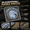 Kendin Tasarla 3D Kabartmalı Arma Peç Patch Yama Gümüş