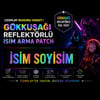 Kendin Tasarla Gökkuşağı Reflektörlü Arma Peç Patch Yama