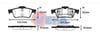 FREN BALATA ARKA FORD TRANSIT CONNECT 1.8 TDCI 16.60mm 2002-2013 4387371 1809259 1809458 4387374