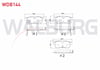 FREN BALATA ARKA IKAZLI HONDA CIVIC IV 1.4i 1987-1993/ CIVIC IV 1.5i 1987-1993/ ACCORD IV (CB) 2.0i 16v 1990-1993/ JAZZ IV (GK) 1.3 2016-/ ROVER 25 (RF) 1.6 16v 1999-2005/ ROVER 200 216 Si 1995-2000
