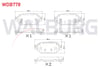 FREN BALATA ARKA IKAZLI MAZDA 3 (BM) 1.5 D 2013-