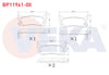 FREN BALATA ARKA IKAZLI MAZDA 323 V 1.5i 16v - 1.8i 16v 1994-1998 / MX-5 I 1.6i 16v - 1.8 1990-1998