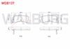 FREN BALATA ARKA IKAZLI TOYOTA AVENSIS (T22) 1.6 VVT-I 1997-2003 / AVENSIS (T22) 2.0 VVT-I 1997-2003 / CAMRY (_V30) 2.4 VVT-I 2001-2006 / CAMRY (_V30) 3.0 V6 2001-2006