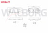 FREN BALATA ARKA MITSUBISHI LANCER VII 1.3 2003-2007/ LANCER 2.0 2007- / OUTLANDER I  2.0 2001-2006/ OUTLANDER II 2.0 DI-D 2006-2012/ JEEP COMPASS 2.0 CRD 2006-/ PEUGEOT 4007 2.2 HDI 2007-