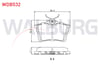 FREN BALATA ARKA PEUGEOT PARTNER 1.6 HDI 2008-/ 308 (4A,4C) 1.4 HDI 2007-2013/ 1.6 HDI 2007-2013/ 1.6 VTI 2007-2013 / CITROEN BERLINGO 1.6 HDI 2008-