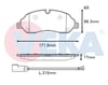 FREN BALATA FISLI ON FORD TRANSIT (CIFT TEKER) 2.2 TDCI 17.00mm 2014- 2006028 MEBK3J 2K021 AA 1840479