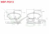FREN BALATA ON FISLI PEUGEOT 407 (6D) 2.0 HDI 2004-2011 / PEUGEOT 407 (6D) 2.0i 2004-2011 / PEUGEOT 607 (9D,9U) 2.0 HDI 2000- / CITROEN C6 (TD) 3.0 V6 2005- / PEUGEOT 607 (9D,9U) 3.0i 2000-