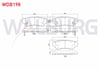 FREN BALATA ON IKAZLI SUZUKI VITARA (ET,TA) 1.6i 16v 1988-1999 / VITARA (ET,TA) 1.9 D 1988-1999 / G.VITARA I 2.0 TDI 1998-2003/ 2.0i 1998-2003 / 1.6i 1998-2003 / 2.5 V6 1998-2003