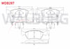 FREN BALATA ON IKAZLI TOYOTA AVENSIS (T22) 1.6i 1997-2003 / AVENSIS (T22) 2.0i 1997-2003 / AVENSIS (T22) 2.0 D-4D 1997-2003