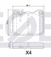FREN BALATA ON MERCEDES 200 (W123) 2.3 1977-1985 / MERCEDES 200 (W123) 2.4 D 1977-1985 A0004209520 A0004206020 A0014209920 0025864542 A0014207520
