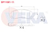 FREN BALATA ON SUBARU IMPREZA 1.5 - 1.6i 2000-2012 / FORESTER 2.0 2008- / OUTBACK 2.0 D 2009- / LEGACY V 2.0i 2009-2014