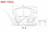 FREN BALATA ON TOYOTA YARIS (P9) 1.0 VVT-I 2006-2010 / YARIS (P9) 1.3 VVT-I 2006-2010 / YARIS (P9) 1.33 VVT-I 2006-2010 / YARIS (P9) 1.4 D-4D 2006-2010