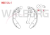 FREN PABUC BALATA ARKA +1mm KALIN VOLKSWAGEN GOLF III 1.6i LEVYELI 200X40 mm 1991-1999/GOLF III 1.9 TD- 1991-1999/FABIA 1.4 TDI- 1999-2007/FABIA II 1.4 TDI- 2006-2015/FAVORIT PICK UP 1.3 1992-1997