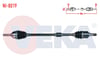 KOMPLE AKS SAG ON NISSAN MICRA (K12) 1.2i 16v M-T UZUNLUK 894mm 2003-2010