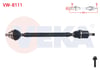 KOMPLE AKS SAG ON UZUNLUK 873mm VOLKSWAGEN GOLF (1K1) 1.6 FSI A-T 2003-2009/ PASSAT (3C2) 1.6 FSI A-T 2005-2008/ SKODA OCTAVIA (1Z3) 1.6 FSI A-T 2004-2012