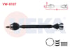 KOMPLE AKS SAG ON VOLKSWAGEN POLO (9N_) 1.4 TDI M-T UZUNLUK 757 mm 2001-2012/ SEAT CORDOBA 2002-2009/SKODA FABIA 1999-2007/ FABIA II 1.4 TDI 2006-2015/ ROOMSTER 1.4 TDI 2006-