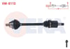 KOMPLE AKS SOL ON UZUNLUK 597mm VOLKSWAGEN GOLF (1K1) 1.6 FSI A-T 2003-2009/ PASSAT (3C2) 1.6 FSI A-T 2005-2008/ SKODA OCTAVIA (1Z3) 1.6 FSI A-T 2004-2012