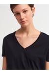 3470 V Yaka Basic T-shirt-gri