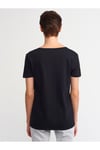 3470 V Yaka Basic T-shirt-gri